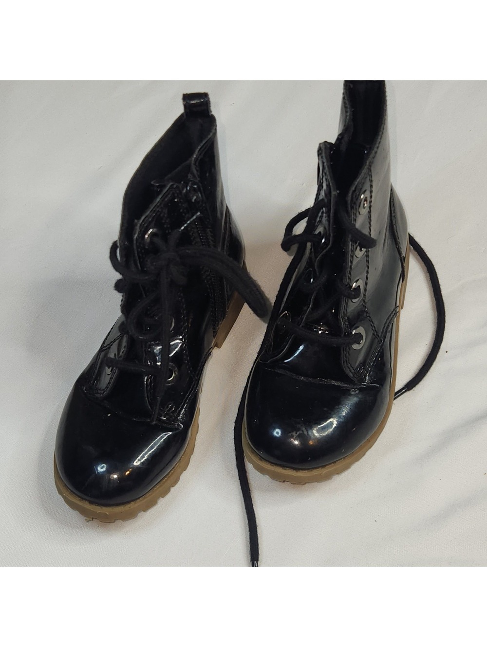 Black  lace-up ankle boots